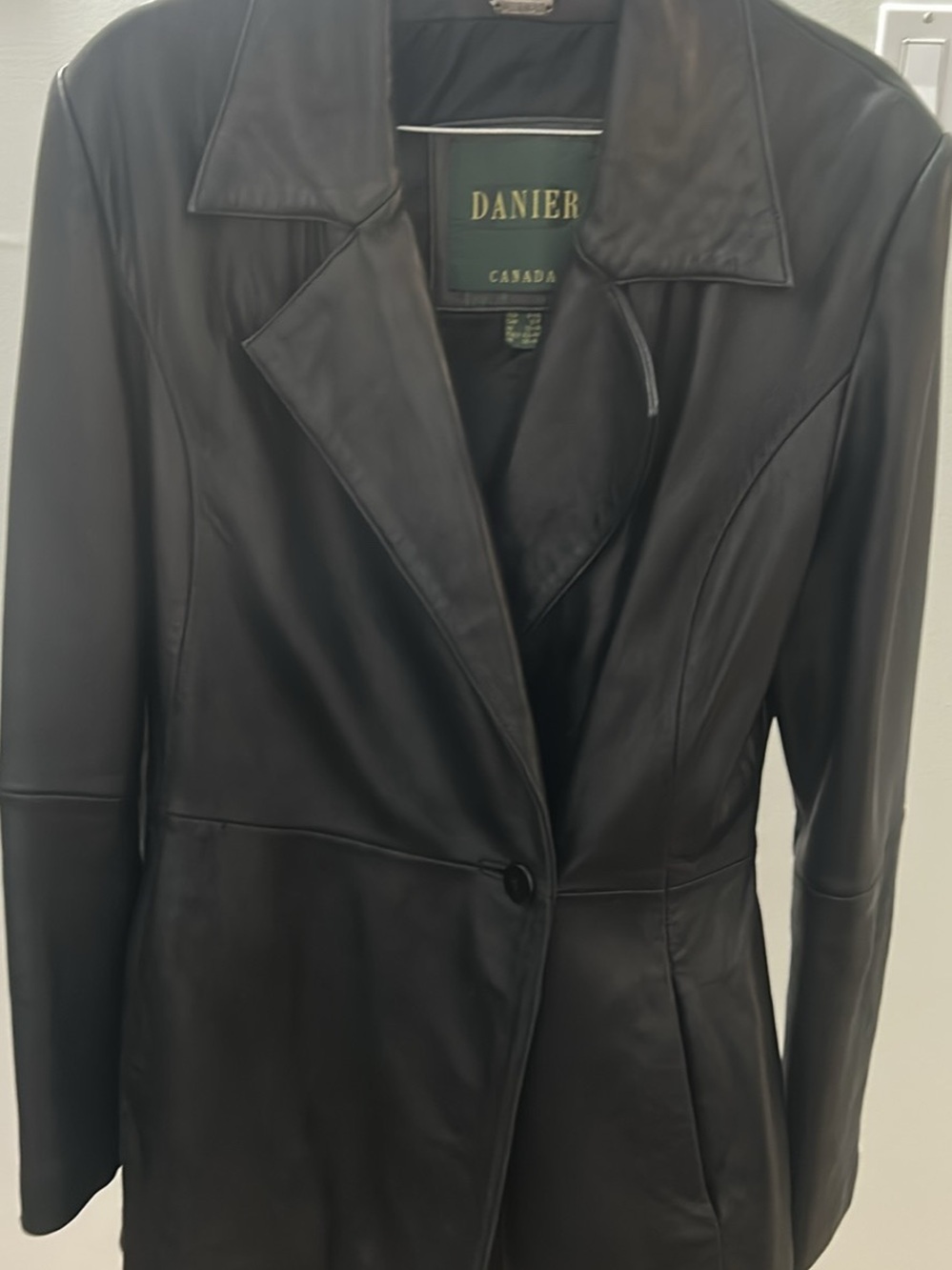 Danier Black Leather Blazer Jacket